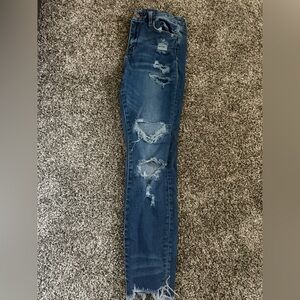 Buckle Dark Blue Distressed Skinny Jeans